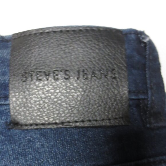 NWT STEVE’S JEANS boys DARK DENIM stretch SLIM FIT retro EMBROIDERED blue SIZE 7 - Picture 12 of 14